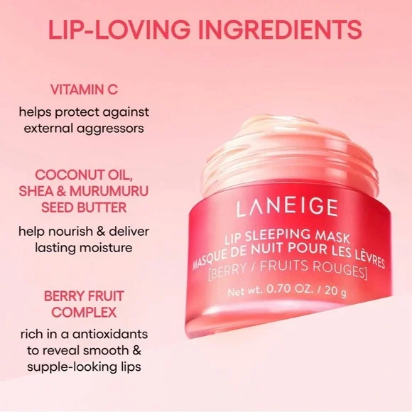 LANEIGE Lip Sleeping Mask Trio -Matcha Bubble Tea, Grapefruit &Peach Iced Tea💋 - Picture 3 of 10